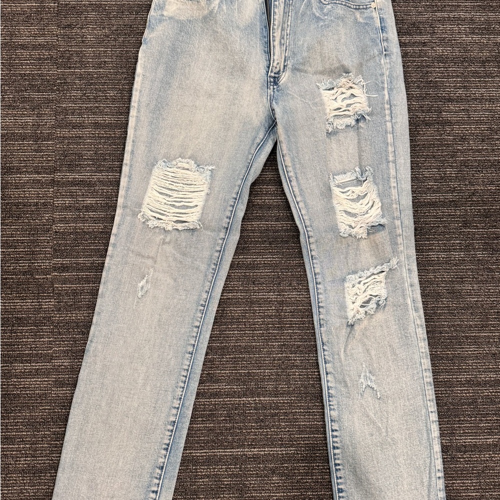 Superdown Blue Jeans Distressed Style